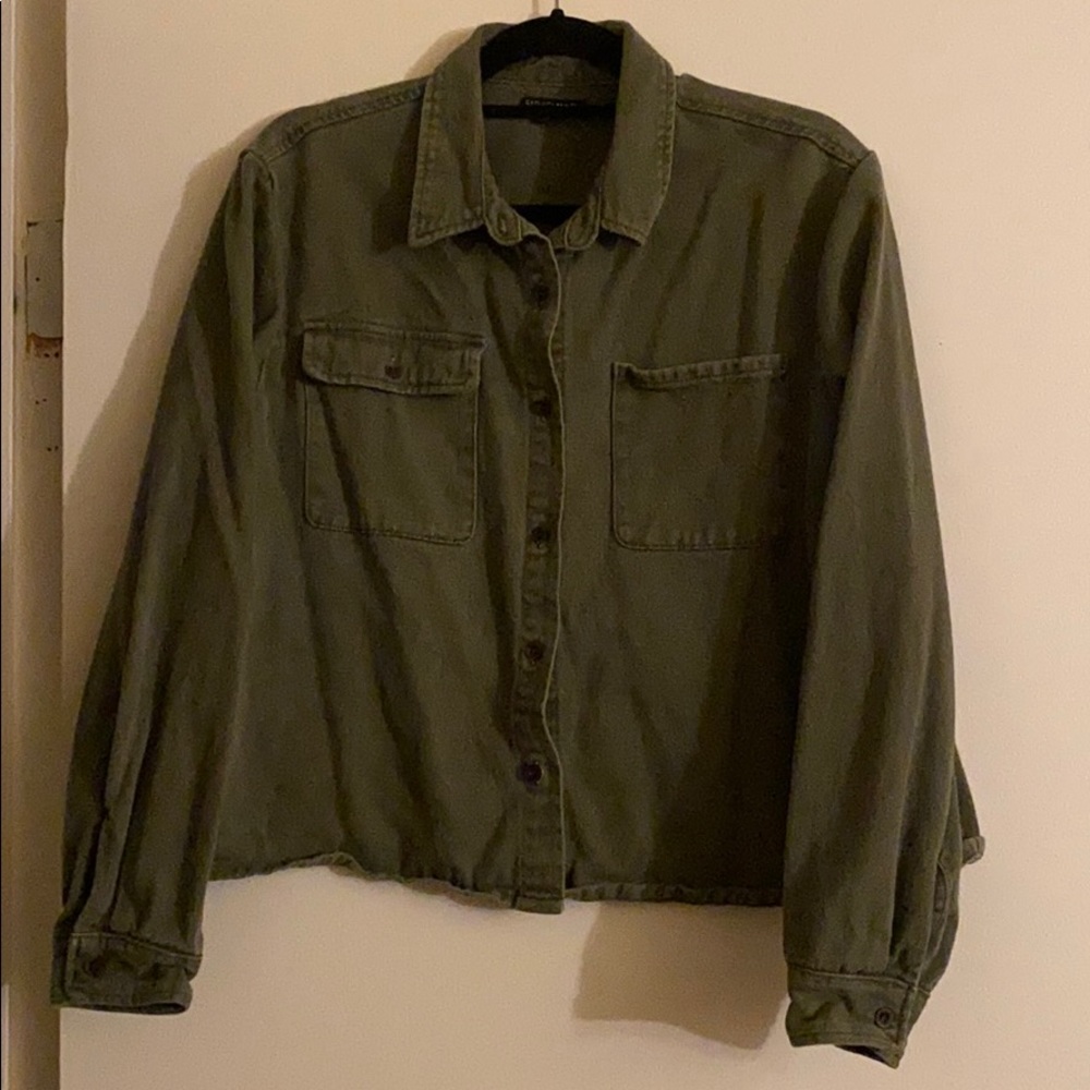 Fashion Nova Olive Green Shirt